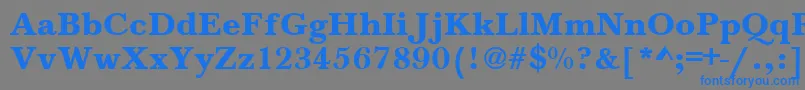 BaskervilleA.ZPsBold Font – Blue Fonts on Gray Background