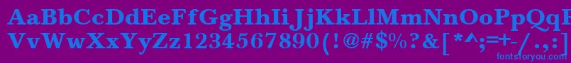 BaskervilleA.ZPsBold Font – Blue Fonts on Purple Background