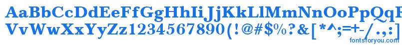 Шрифт BaskervilleA.ZPsBold – синие шрифты на белом фоне
