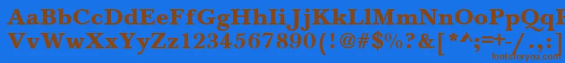BaskervilleA.ZPsBold Font – Brown Fonts on Blue Background