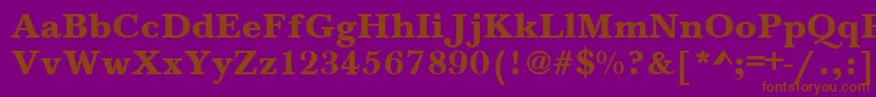 BaskervilleA.ZPsBold Font – Brown Fonts on Purple Background