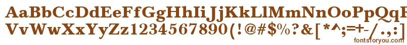 BaskervilleA.ZPsBold Font – Brown Fonts on White Background