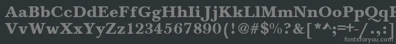 Шрифт BaskervilleA.ZPsBold – серые шрифты на чёрном фоне