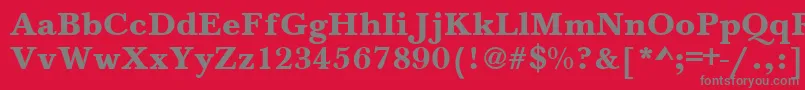 BaskervilleA.ZPsBold Font – Gray Fonts on Red Background