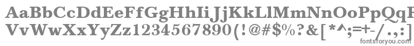 Шрифт BaskervilleA.ZPsBold – серые шрифты на белом фоне