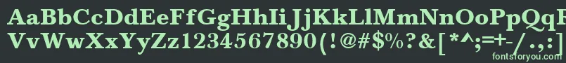 BaskervilleA.ZPsBold Font – Green Fonts on Black Background