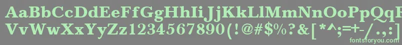 Шрифт BaskervilleA.ZPsBold – зелёные шрифты на сером фоне