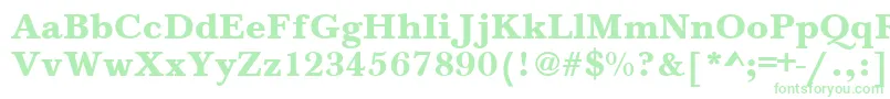 Шрифт BaskervilleA.ZPsBold – зелёные шрифты на белом фоне