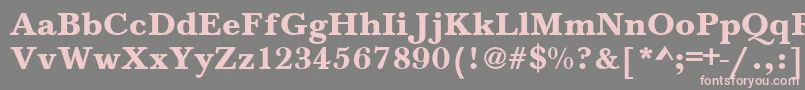 Шрифт BaskervilleA.ZPsBold – розовые шрифты на сером фоне