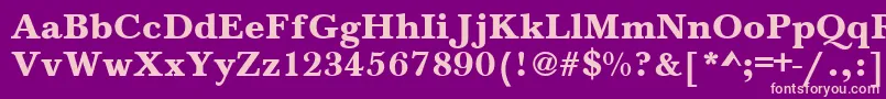 Шрифт BaskervilleA.ZPsBold – розовые шрифты на фиолетовом фоне