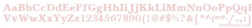 Шрифт BaskervilleA.ZPsBold – розовые шрифты на белом фоне