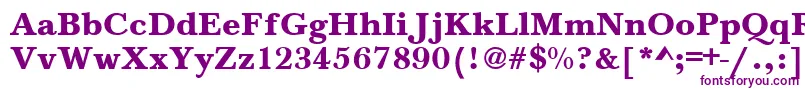 BaskervilleA.ZPsBold-Schriftart – Violette Schriften auf weißem Hintergrund
