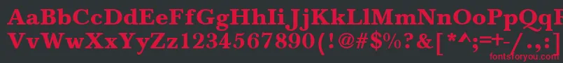 BaskervilleA.ZPsBold Font – Red Fonts on Black Background