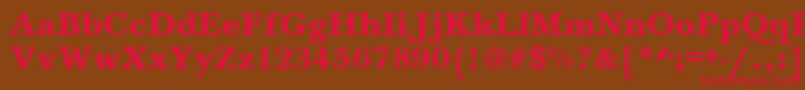 BaskervilleA.ZPsBold Font – Red Fonts on Brown Background