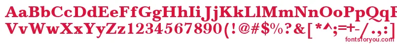 BaskervilleA.ZPsBold-fontti – punaiset fontit valkoisella taustalla