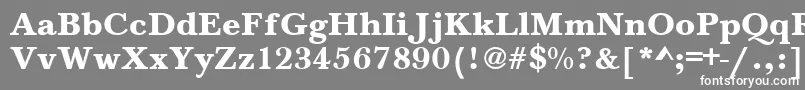 BaskervilleA.ZPsBold Font – White Fonts on Gray Background