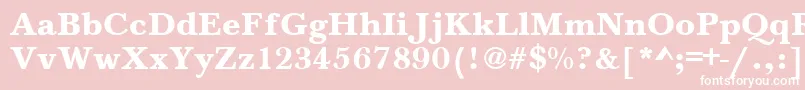 Шрифт BaskervilleA.ZPsBold – белые шрифты на розовом фоне