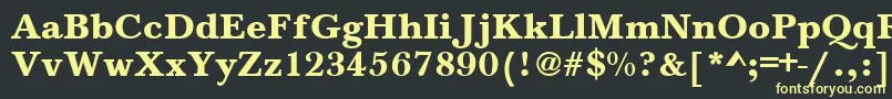 BaskervilleA.ZPsBold Font – Yellow Fonts on Black Background