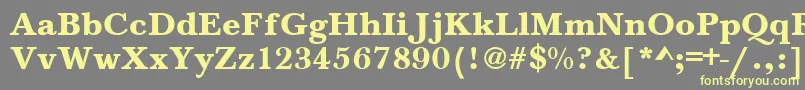 BaskervilleA.ZPsBold Font – Yellow Fonts on Gray Background