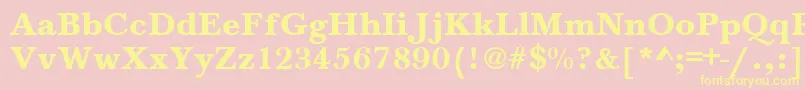 BaskervilleA.ZPsBold Font – Yellow Fonts on Pink Background