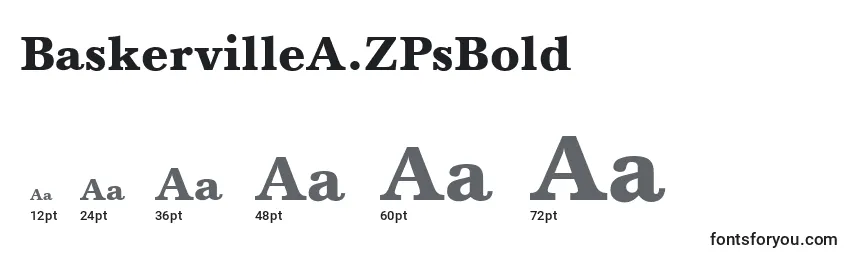 BaskervilleA.ZPsBold Font Sizes