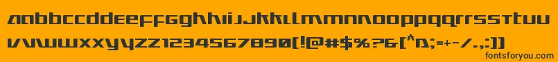 Ultramarines Font – Black Fonts on Orange Background