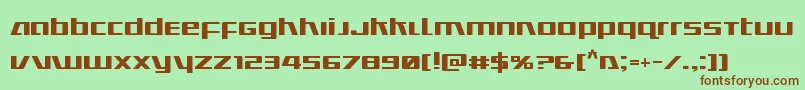 Ultramarines Font – Brown Fonts on Green Background