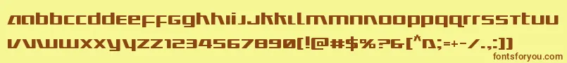 Ultramarines Font – Brown Fonts on Yellow Background