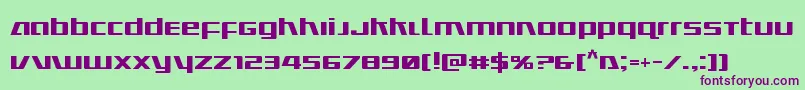 Ultramarines Font – Purple Fonts on Green Background