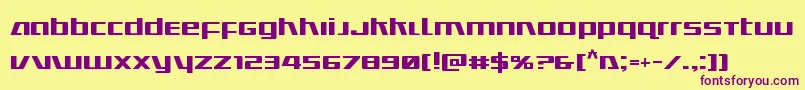 Ultramarines Font – Purple Fonts on Yellow Background