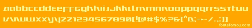 Ultramarines Font – Yellow Fonts on Orange Background