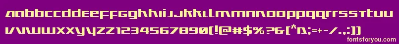 Ultramarines Font – Yellow Fonts on Purple Background