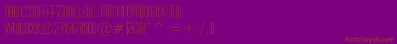 HuxleeVertical-Schriftart – Braune Schriften auf violettem Hintergrund