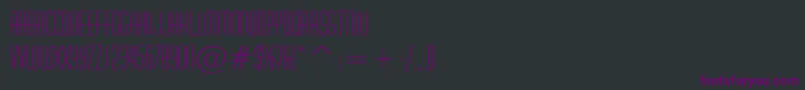 HuxleeVertical Font – Purple Fonts on Black Background