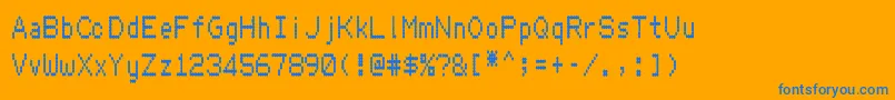 Czcionka Hydrogentype – niebieskie czcionki na pomarańczowym tle
