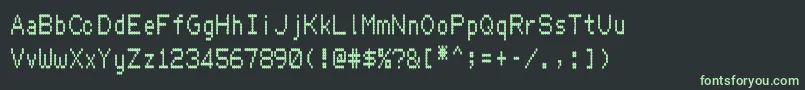 Hydrogentype-Schriftart – Grüne Schriften auf schwarzem Hintergrund