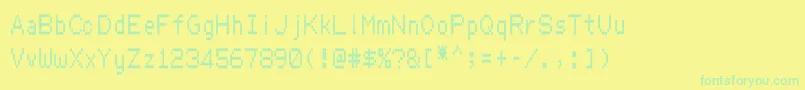 Więcej informacji o czcionce Hydrogentype Czcionka Hydrogentype – zielone czcionki na żółtym tle