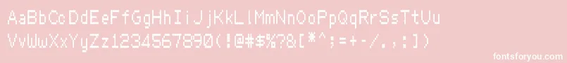 fuente Hydrogentype – Fuentes Blancas Sobre Fondo Rosa