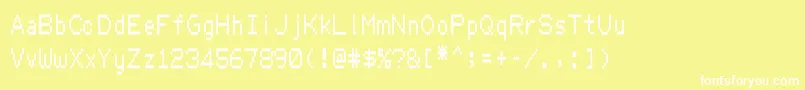 Hydrogentype Font – White Fonts on Yellow Background