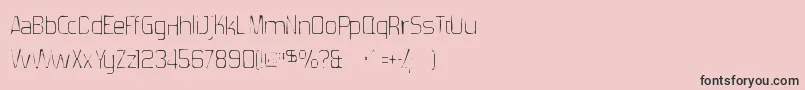 Czcionka Forgottenfuturistgaunt – czarne czcionki na różowym tle