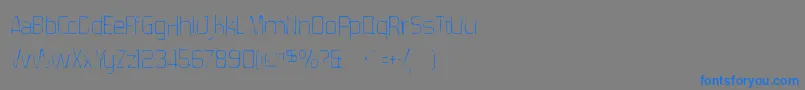 Forgottenfuturistgaunt Font – Blue Fonts on Gray Background