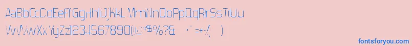 Forgottenfuturistgaunt Font – Blue Fonts on Pink Background