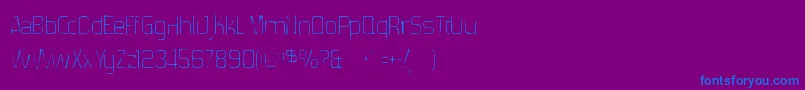 Шрифт Forgottenfuturistgaunt – синие шрифты на фиолетовом фоне