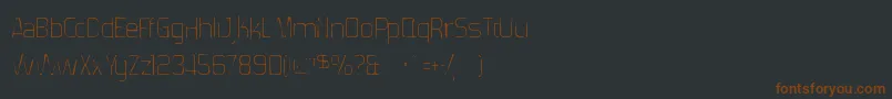 Forgottenfuturistgaunt-Schriftart – Braune Schriften auf schwarzem Hintergrund