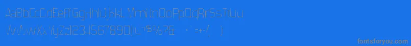 Forgottenfuturistgaunt Font – Gray Fonts on Blue Background