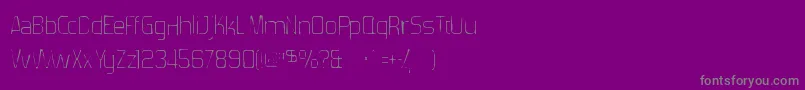 Forgottenfuturistgaunt-fontti – harmaat kirjasimet violetilla taustalla