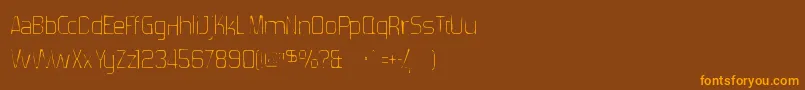 Czcionka Forgottenfuturistgaunt – pomarańczowe czcionki na brązowym tle