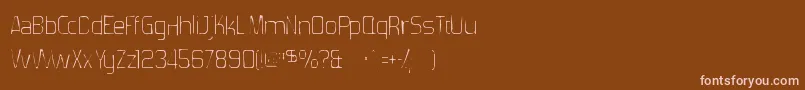 Шрифт Forgottenfuturistgaunt – розовые шрифты на коричневом фоне