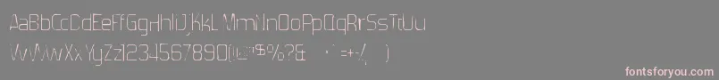 フォントForgottenfuturistgaunt – 灰色の背景にピンクのフォント