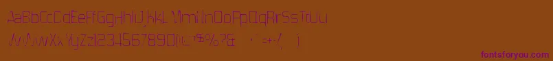 Czcionka Forgottenfuturistgaunt – fioletowe czcionki na brązowym tle